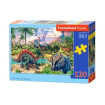 puzzle 120 komada dinosauri kod vulkana