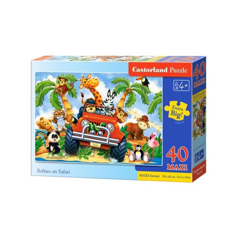 Puzzle 40 kom maxi Softies on Safari