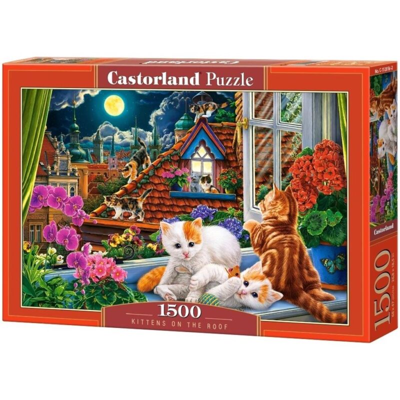 PUZZLE 1500 KOM MAČIĆI NA KROVU